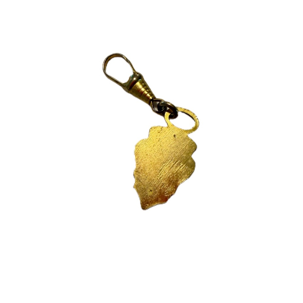 Vintage Gucci Gold Tone Metal Knight Crest Shield Zipper Pull Charm - Picture 4 of 5
